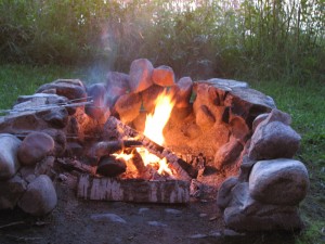 Minnesota cabins have fire rings