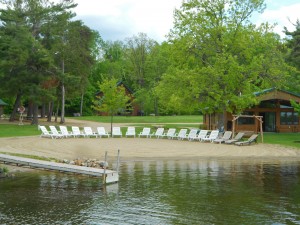 sandy swimming beach