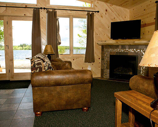 All of our cabins have cableTV and a gas fireplace