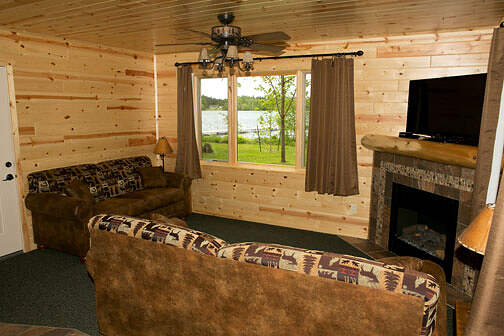 All of our cabins have free Wi-Fi and cable TV