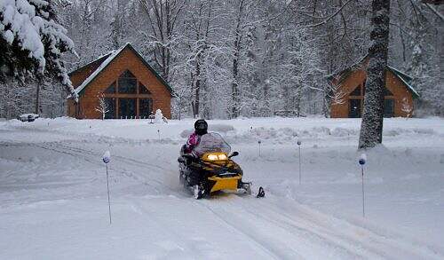 Winter snowmobiling