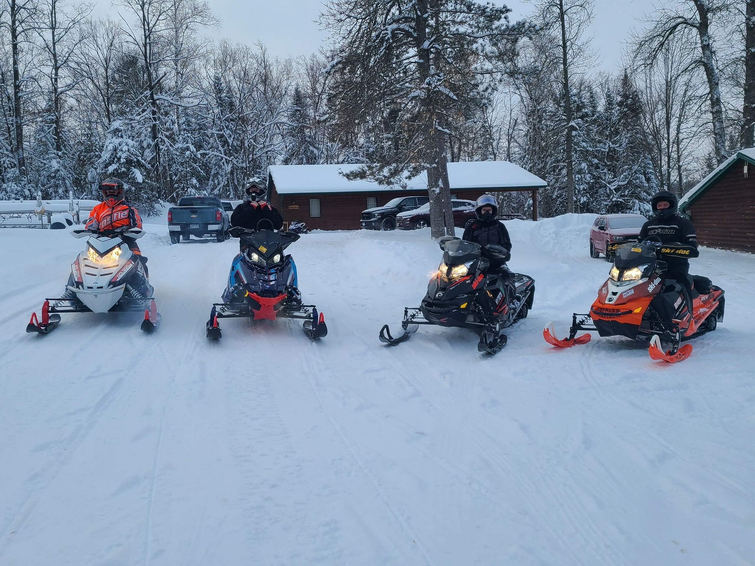 snowmobilers ready to ride